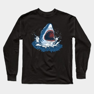 shark illustration Long Sleeve T-Shirt